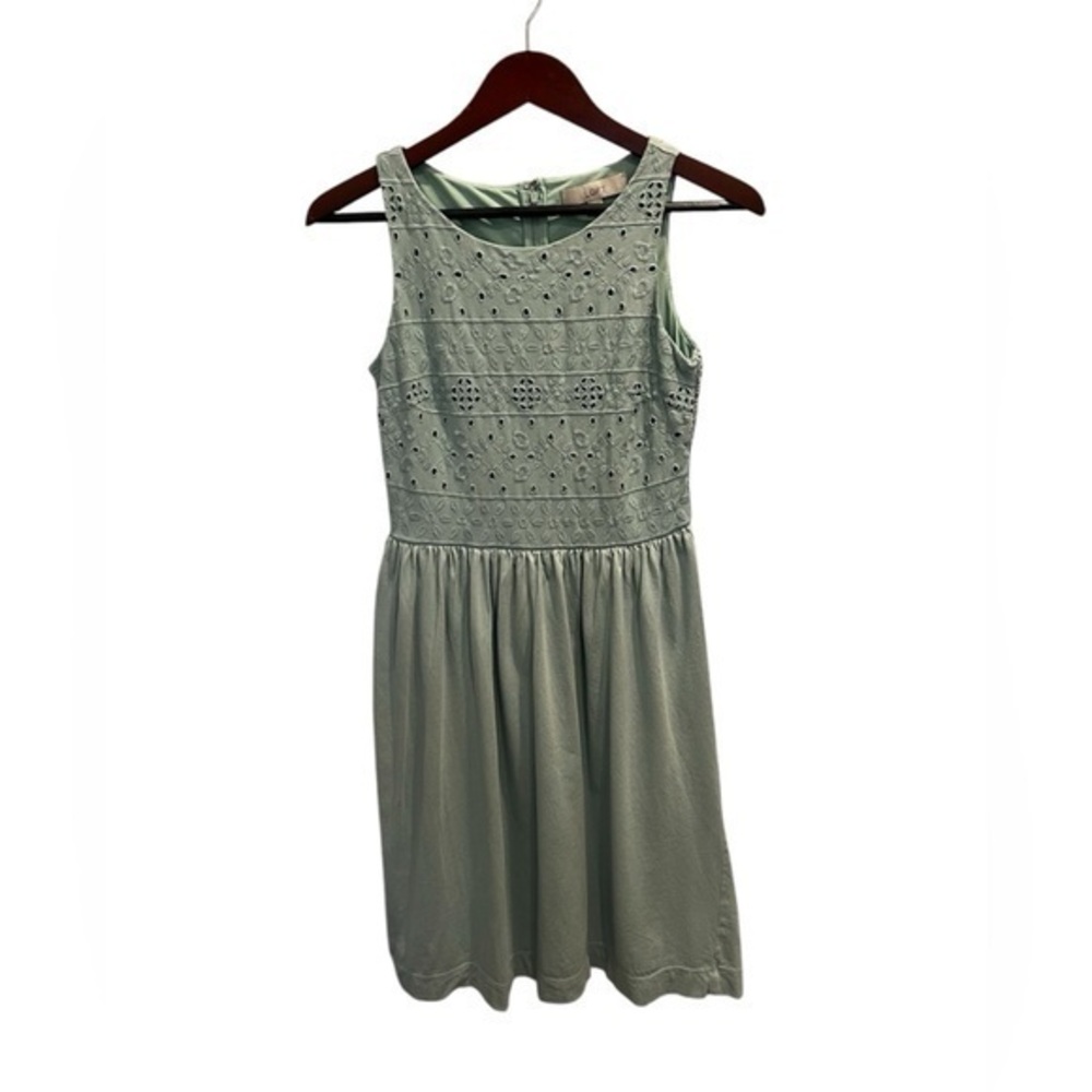 LOFT A-Line Sleeveless Sea Foam Color Dress Size 2
